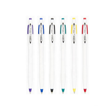 Wholesale Ballpoint Pens 6 Body Colors Blue Ink Promotional Ballpoint Pen With Logo School Supplies